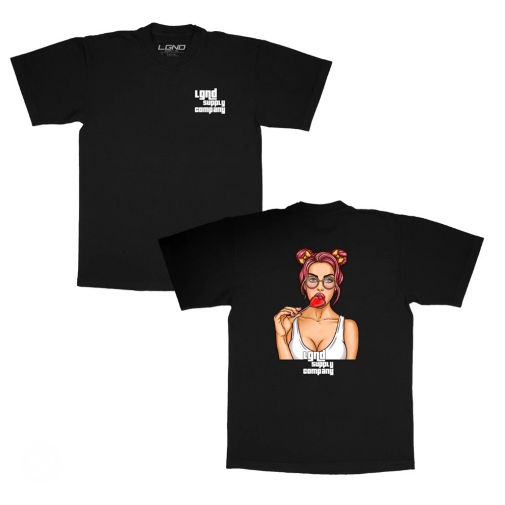 LGND Supply Co Black Crew Neck Outlaw Tee